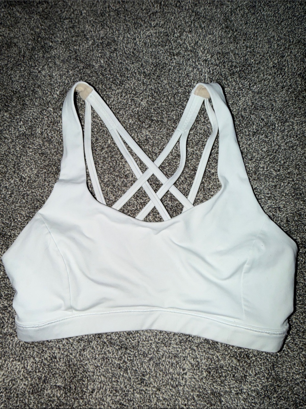 lululemon athletica FREE TO BE SERENE White Strappy Crossback Sports Bra